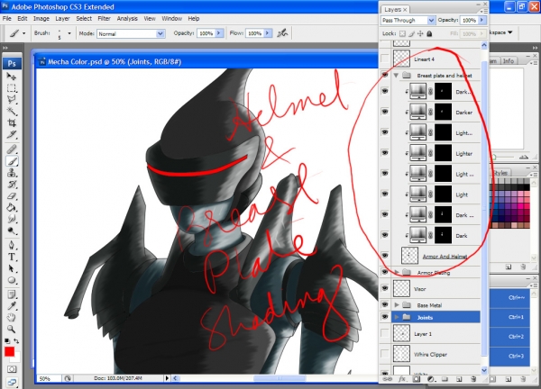 Creation of A mecha character...: Step 12